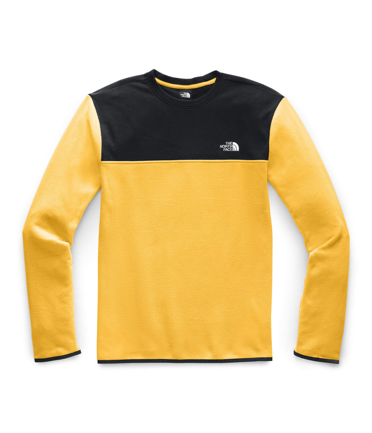 THE NORTH FACE Men's TKA Glacier Pullover Crew, TNF Yellow/TNF Black, XL