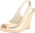 Lilly Pulitzer Kristin Wedge Gold Metallic 10 M
