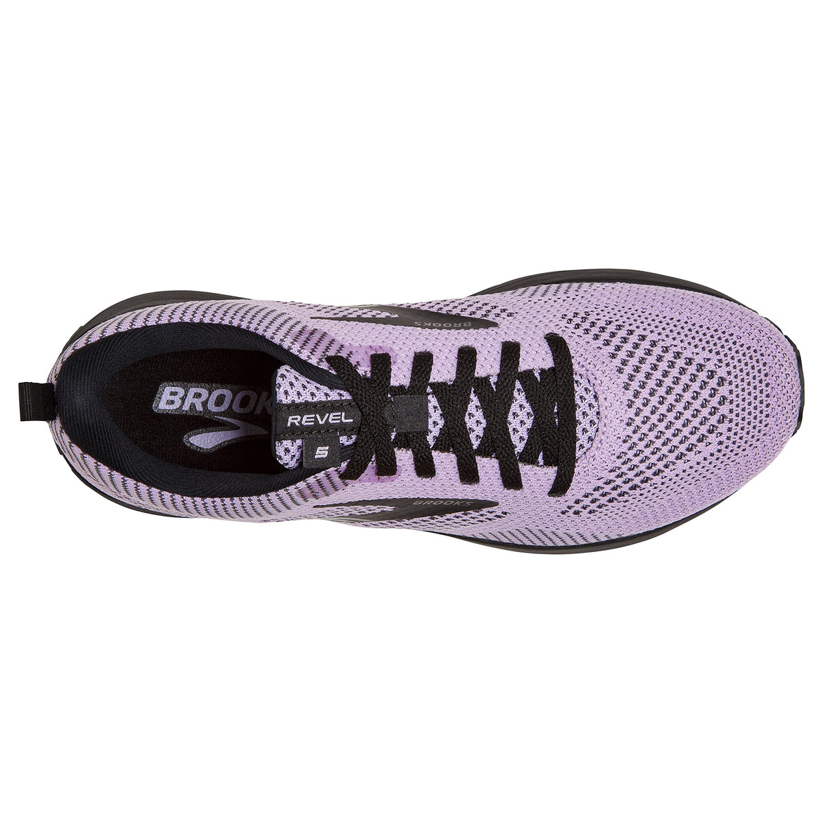 Brooks Women's Revel 5 Neutral Running Shoe - Lilac/Ebony/Black - 10.5