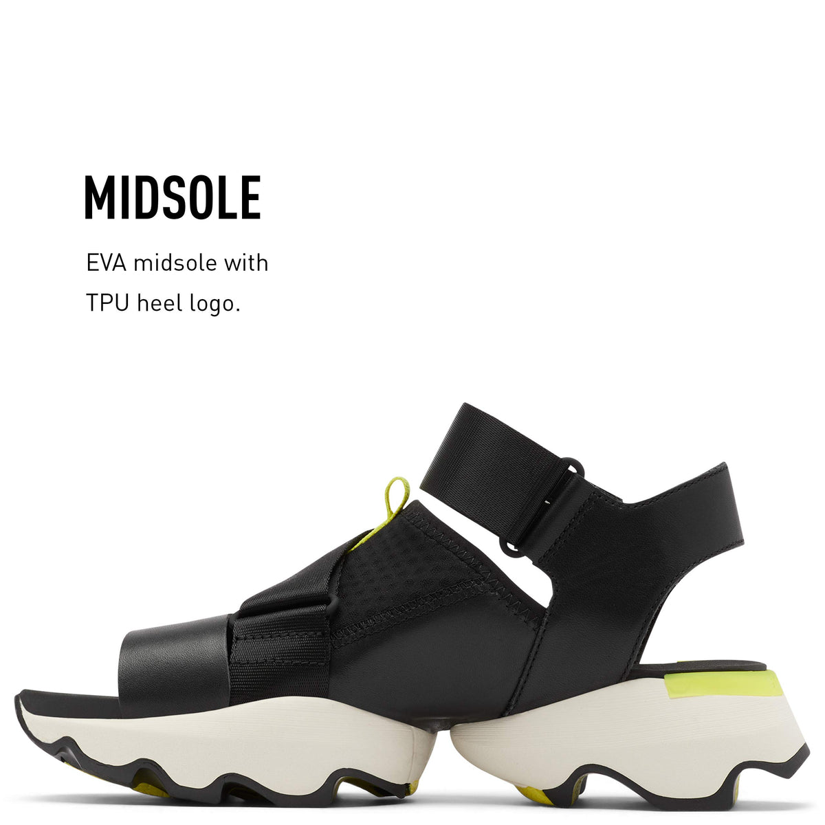 Sorel Women's Kinetic Impact Sandals - Black - Size 8.5