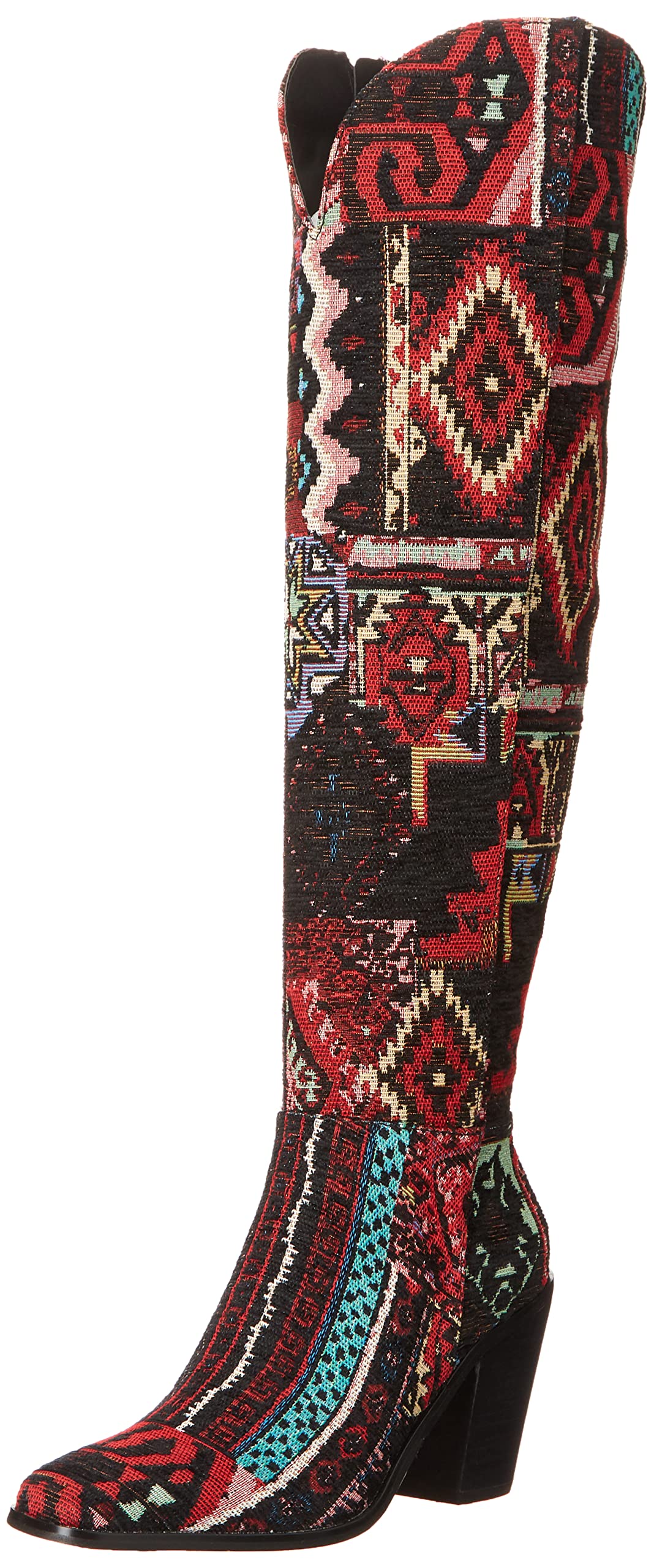 Jessica Simpson Women's Ravyn Knee Boot, Red Combo, 10