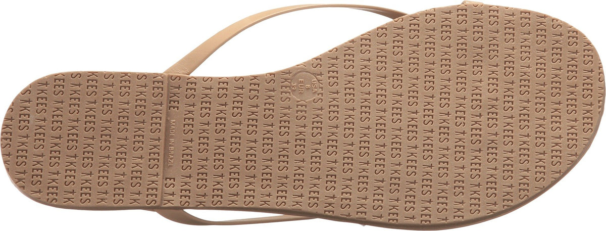 TKEES Riley - Flats for Women - Thong Style Construction - Rubber Outsole - Leather Upper - Leather Footbed Sunkissed 8 B - Medium