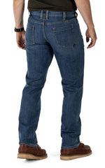 5.11 Tactical Men's Defender-Flex Regular Fit Jeans, 7 Pockets, Fitted Waistband, Style 74477, Medium Wash Indigo, 35W x 34L