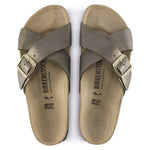 Birkenstock Siena Ladies Washed Metallic Stone Gold Sandals 38