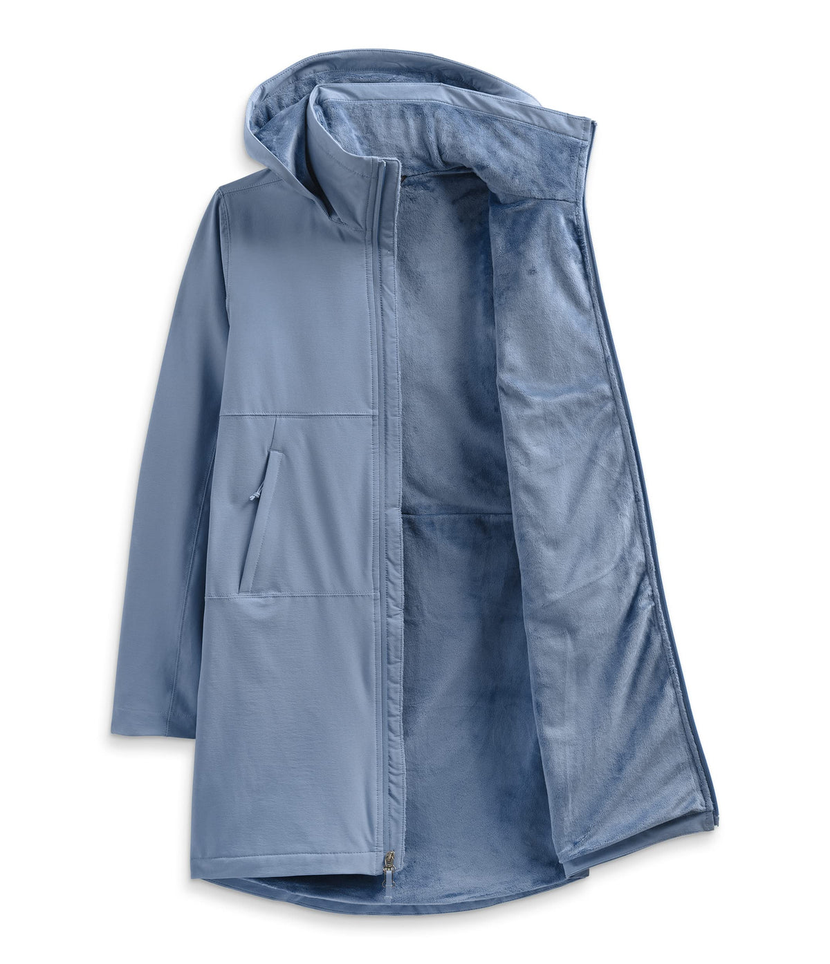 THE NORTH FACE Women's Shelbe Raschel Parka Length With Hood, Folk Blue, X-Small