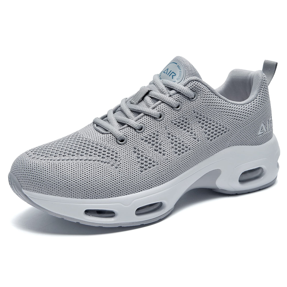 Men's Air Running Shoes Tennis Jogging Gym Fashion Sneaker Lightweight Knitting Breathable Athletic Walking Shoes US 7-12.5 10.5 Grey