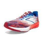 Brooks Men’s Launch 10 Neutral Running Shoe - White/Tango/Surf - 11 Medium