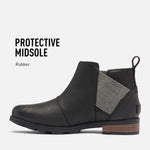 Sorel Women's Emelie Chelsea Bootie - Light and Heavy Rain - Waterproof - Black - Size 9.5