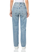 AGOLDE Women's Lana Mid Rise Straight Jeans, Sway, Blue, 26