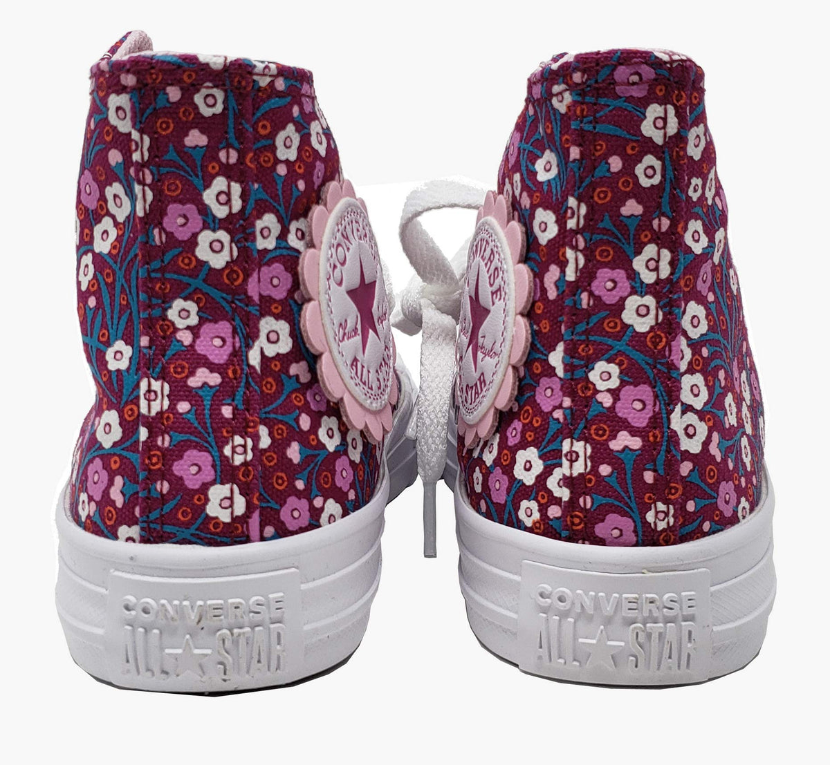 Converse Preschool Chuck Taylor All Star Hi Top Sneaker Rose Maroon/Cherry Blossom, Size 12