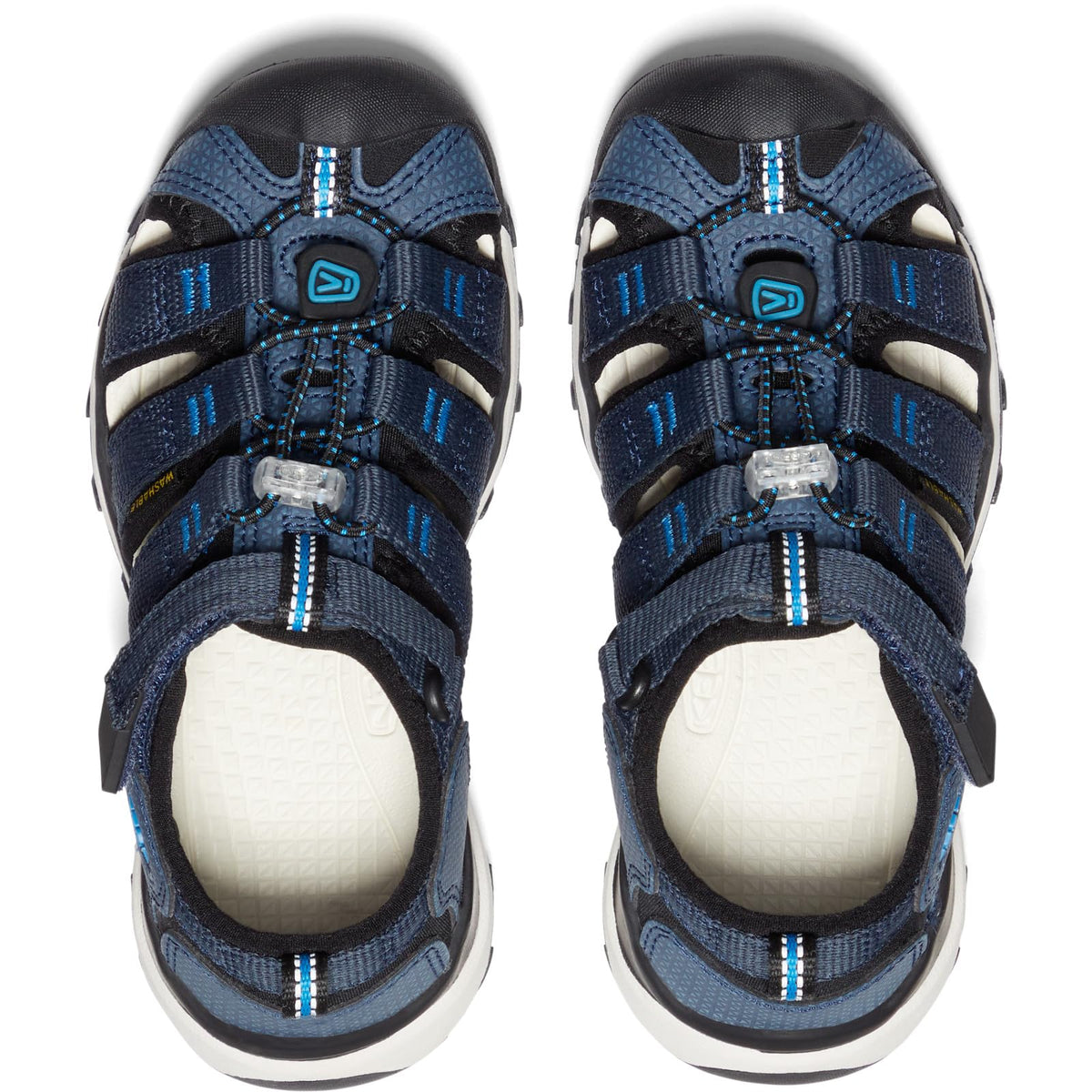 KEEN Newport Neo H2 Closed Toe Water Sandals, Blue Nights/Brilliant Blue, 2 US Unisex Big Kid