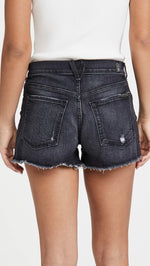 7 For All Mankind Monroe Cutoffs Shorts in Eclipse Black Eclipse Black 23