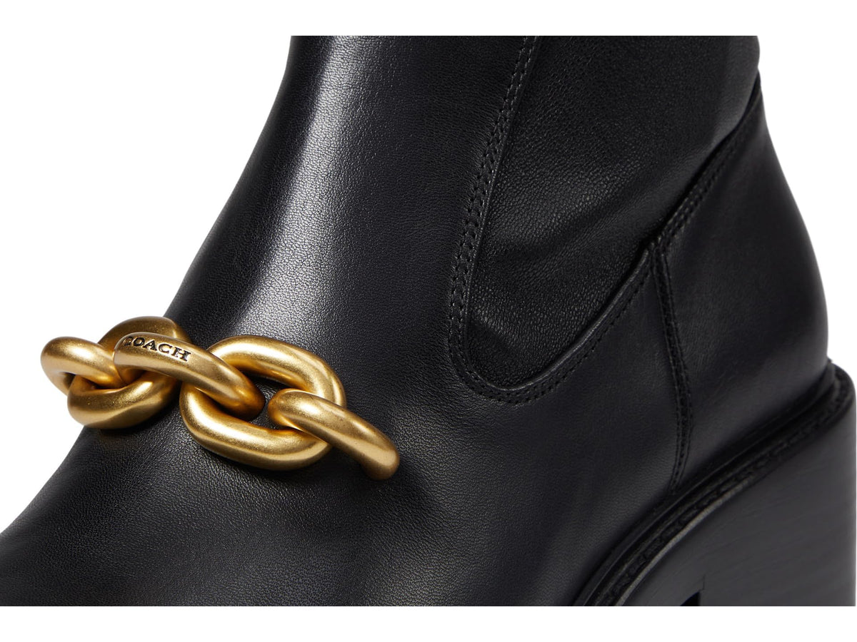 Coach Kenna Leather Bootie Black 8 B (M)