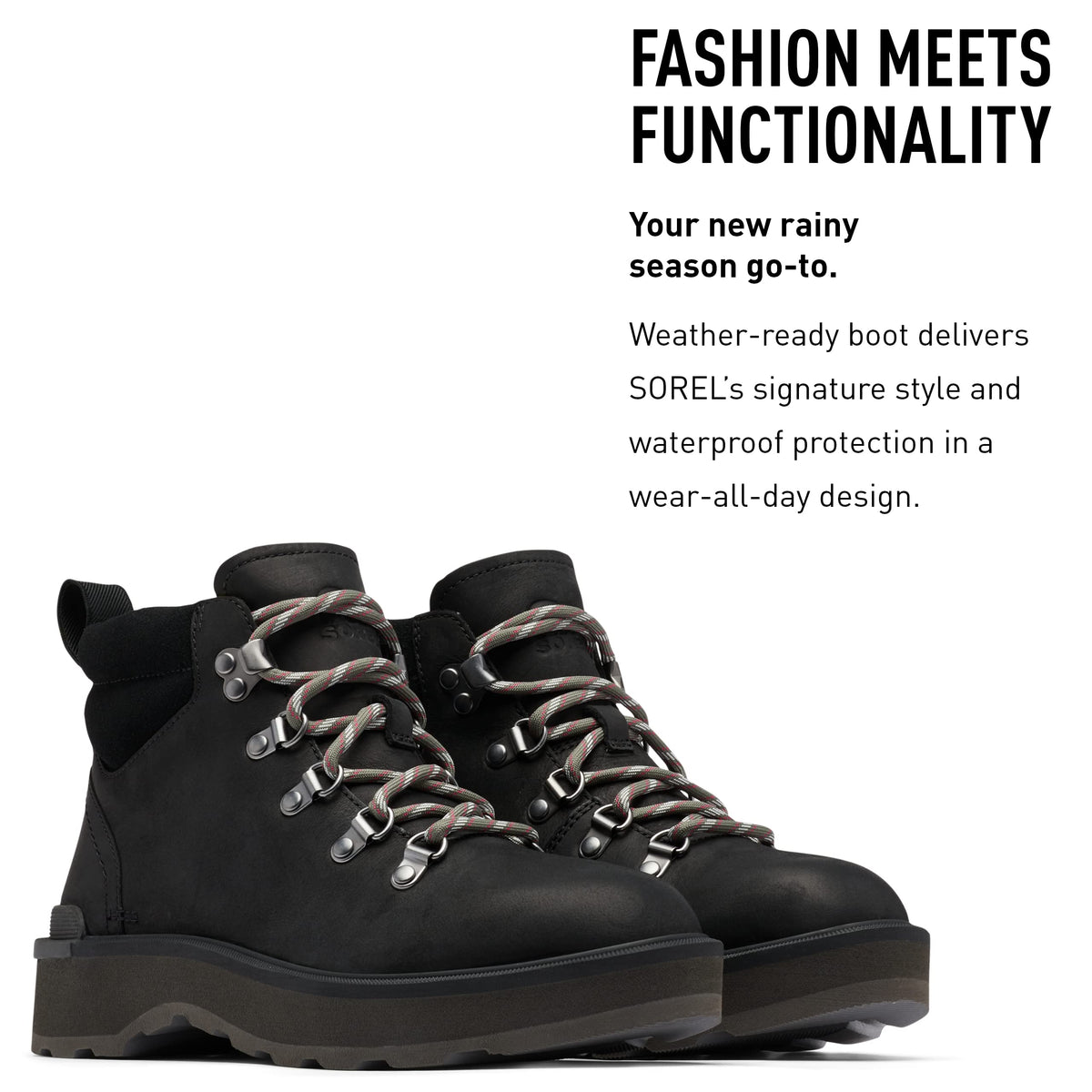 Sorel Women's Hi-Line Hiker Boot - Black, Jet - Size 6