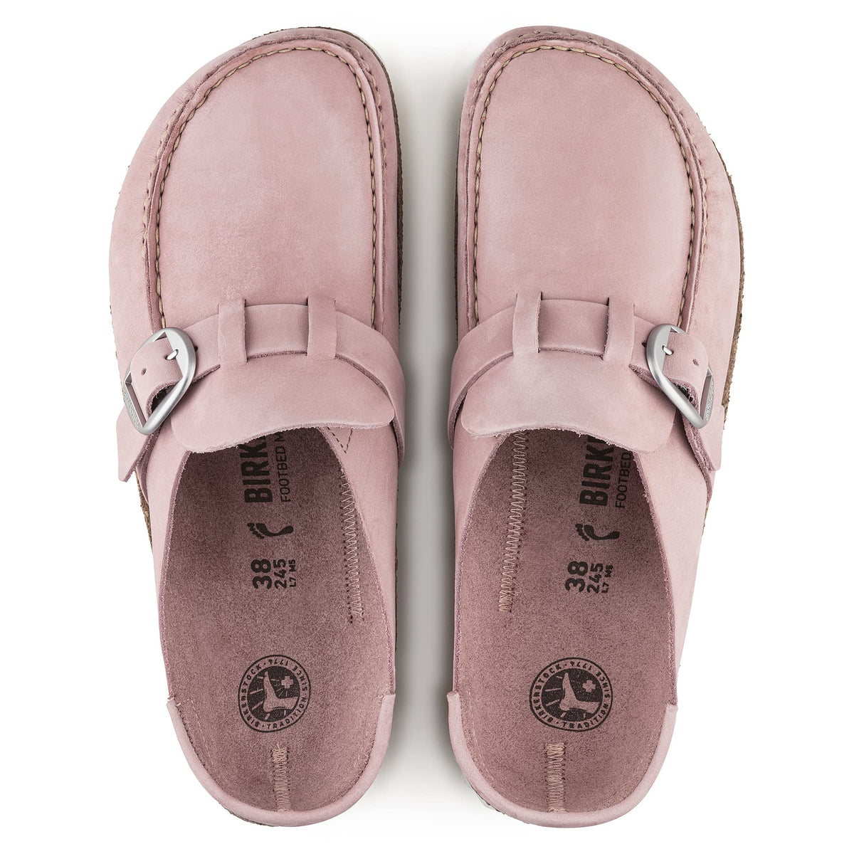 Birkenstock Unisex Buckley Clog, Soft Pink Nubuck, Size 39 EU (8-8.5 N US Women)