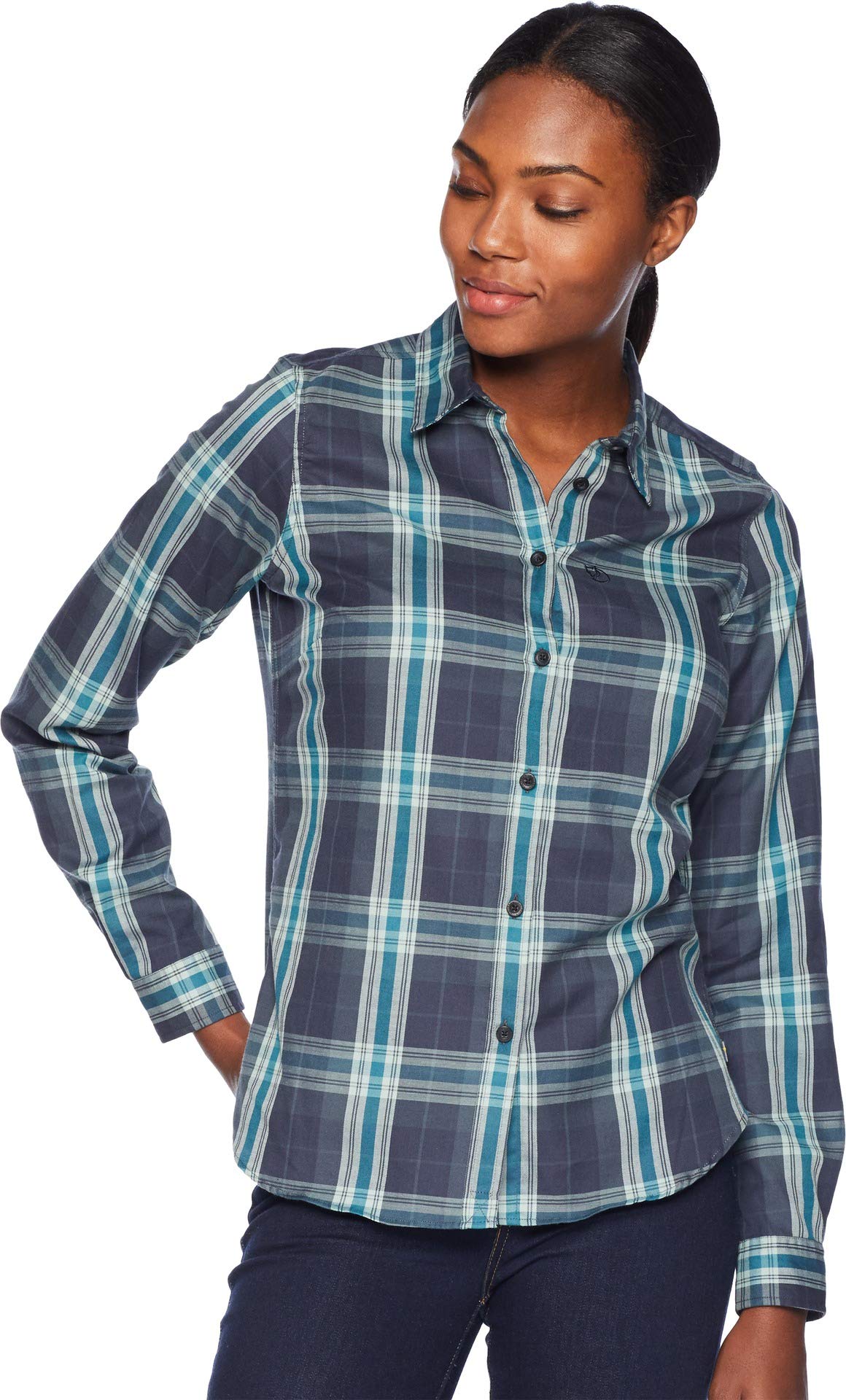 Fjallraven - Women's Ovik Flannel Long Sleeve Shirt, Navy, XL