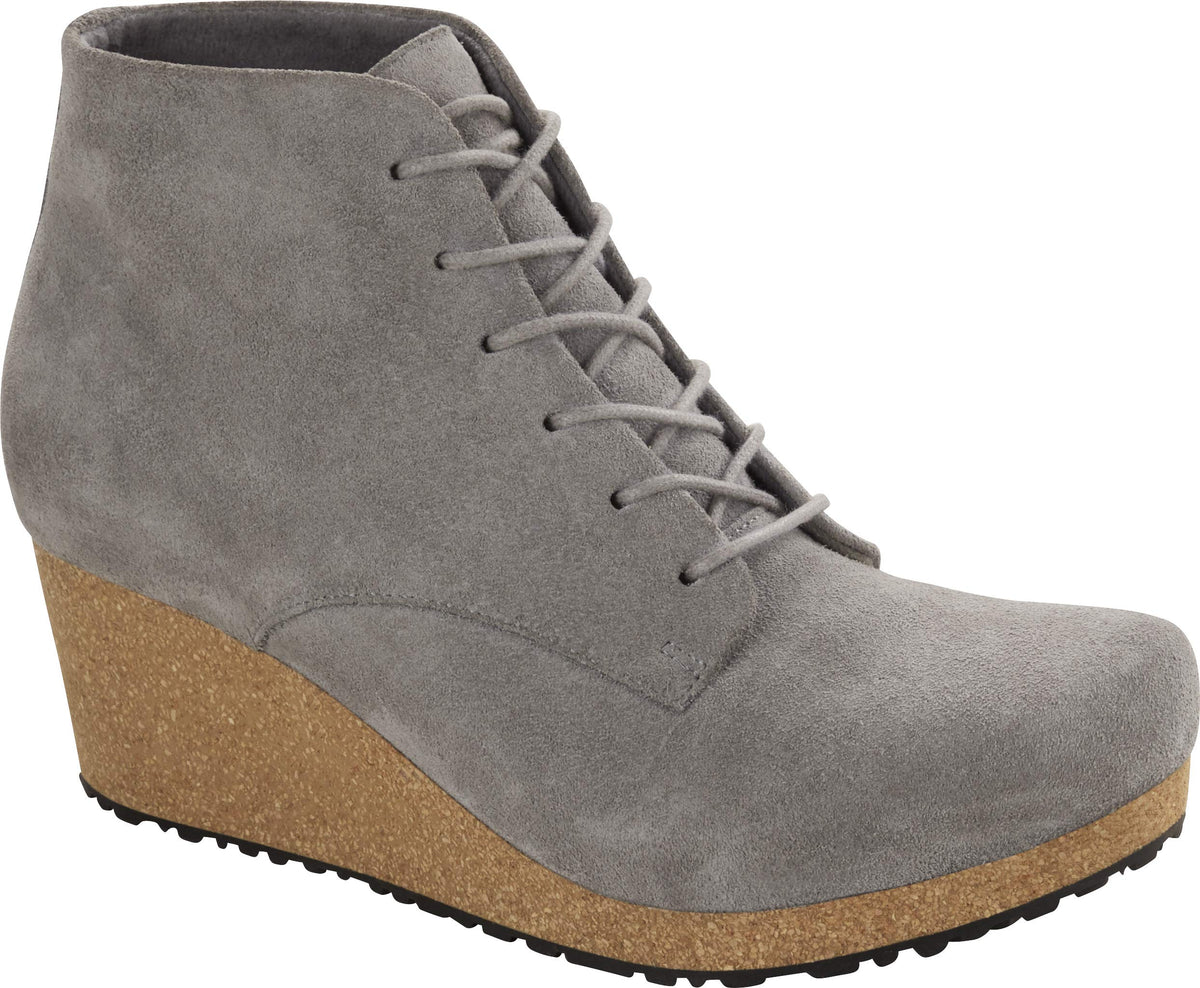 Birkenstock Papillio Womens Edith Boot Wedge Heel Stone Coin (1017934) 39 N