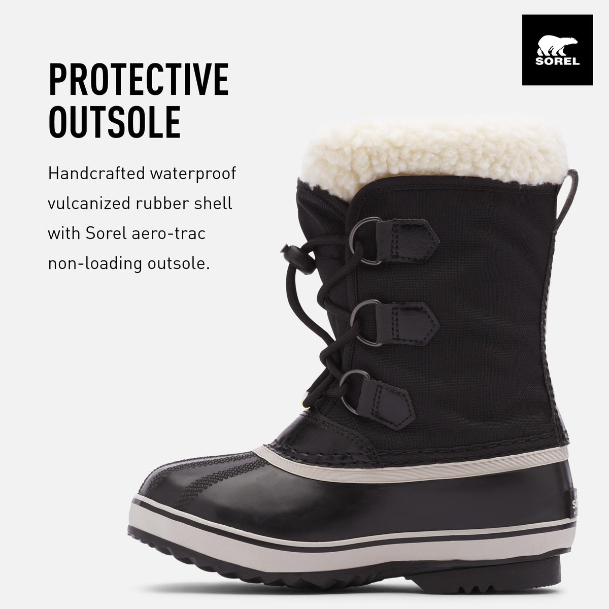 Sorel Kids Yoot Pac Nylon Snow Boots 1 Big Kid Black