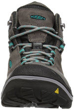 KEEN Women's Laurel Mid Height Leather Waterproof Trail Runner 6.5 Steel Grey/Baltic