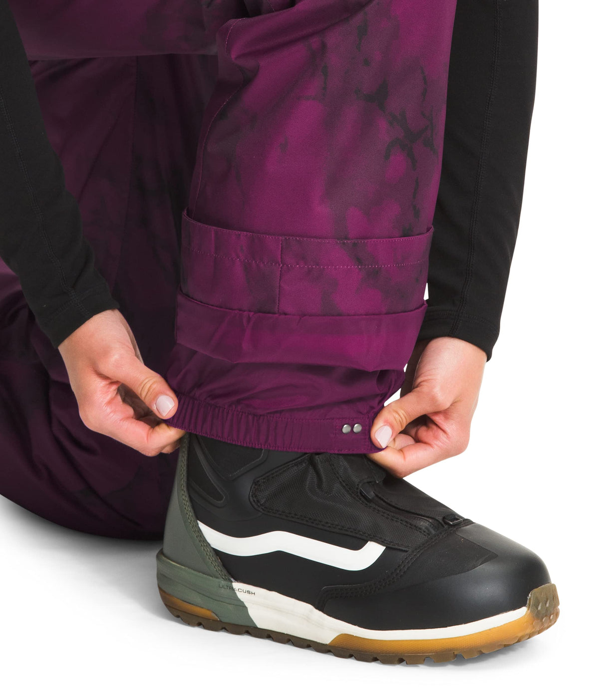 THE NORTH FACE Women's Sally Insulated Snow Pants - Regular, Pamplona Purple Marble Texture Camo Print, XX-Large Regular