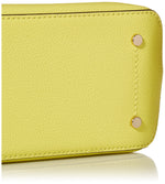 Eva Leather Small Bucket Crossbody Top Handle Shoulder Bag Limelight Yellow