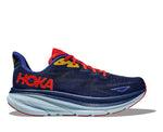HOKA One One Men's M Clifton 9 Wide Trainers, Bellwether Blue Dazzling Blue, 14 Men
