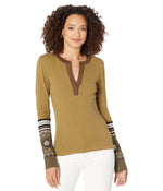 Free People Mikah Layering Cuff Top for Women - Bold Sleeve Detailing with Textured Knit Fabrication, Cozy and Comfortable TopSM (Women's 4-6) One Size