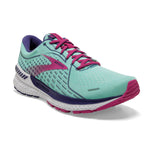 Brooks Women's Adrenaline GTS 21 Supportive Running Shoe - Yucca/Navy Blue/Fuchsia - 6 Medium