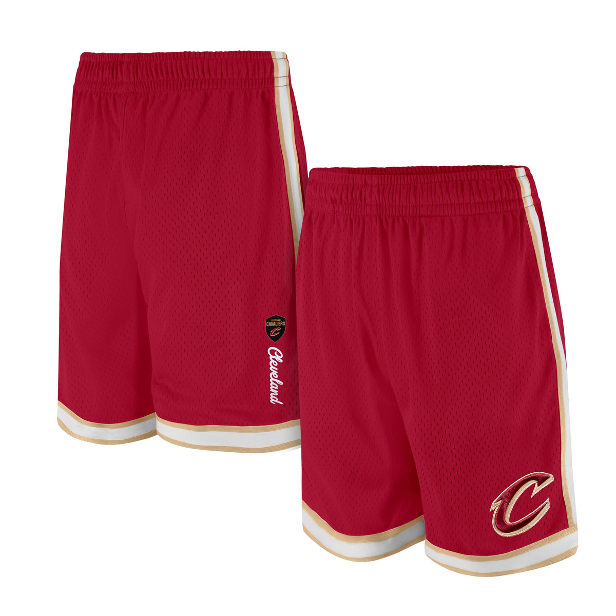 Ultra Game NBA Men's Active Knit 8" Slam Basketball Training Shorts, Cleveland Cavaliers, Team Color, XX-Large