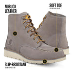 Carhartt Men's 6" Moc Toe Wedge Boot Ankle, Grey, 11 Wide