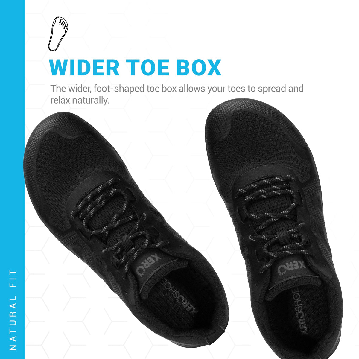 Xero Shoes Men's Mesa Trail Barefoot Trail Run Shoes, Black, 8.5