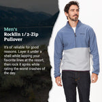MARMOT Men's Rocklin 1/2 Zip Jacket - Classic, Warm, Lightweight 100-Weight Fleece Layer Large Storm/Sleet