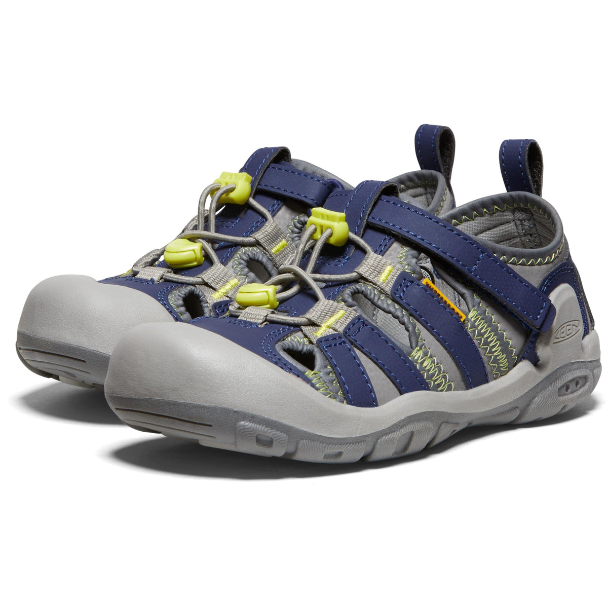 KEEN Knotch Creek Casual Comfortable Sandals, Steel Grey/Blue Depths, 13 US Unisex Little Kid