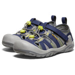 KEEN Knotch Creek Casual Comfortable Sandals, Steel Grey/Blue Depths, 13 US Unisex Little Kid