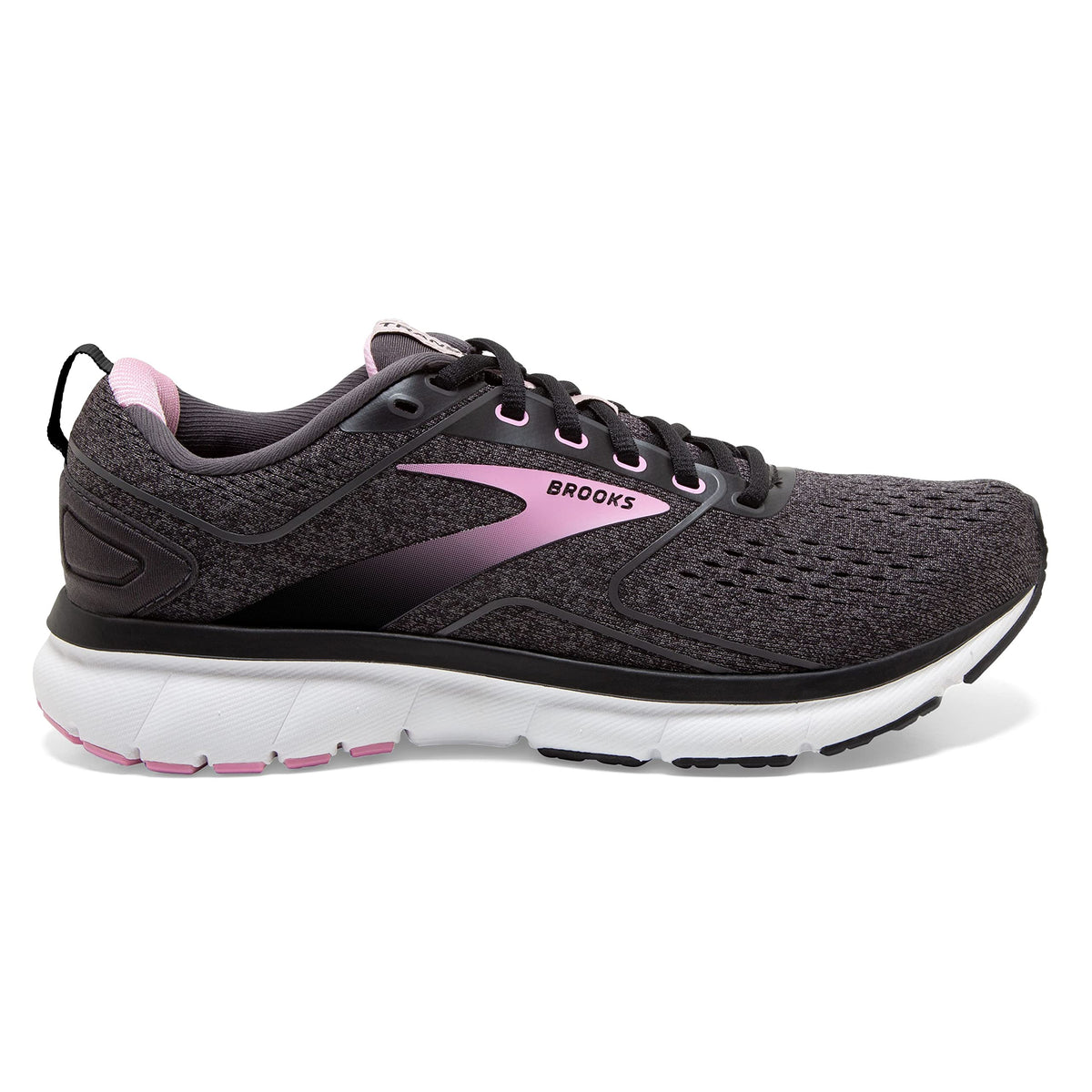 Brooks Women's Transmit 3 Running Shoe - Black/Lilac Sachet/Blackened Pearl - 11 Medium