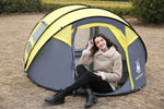 HuiLingYang Outdoor Instant Pop Up Dome Tent Ideal Shelter for Casual Family Camping Hiking Pink
