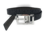 Michael Kors Women's Rectangle Buckle Reversible Black Brown Logo Belt, Extra Large