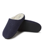 Dearfoams Men's Microwool Clog with Molded Footbed Slipper, Navy, Small