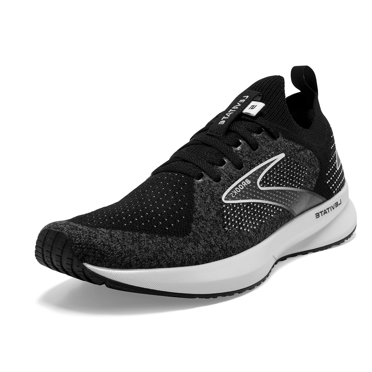 Brooks Women’s Levitate StealthFit 5 Neutral Running Shoe - Black/Grey/White - 6