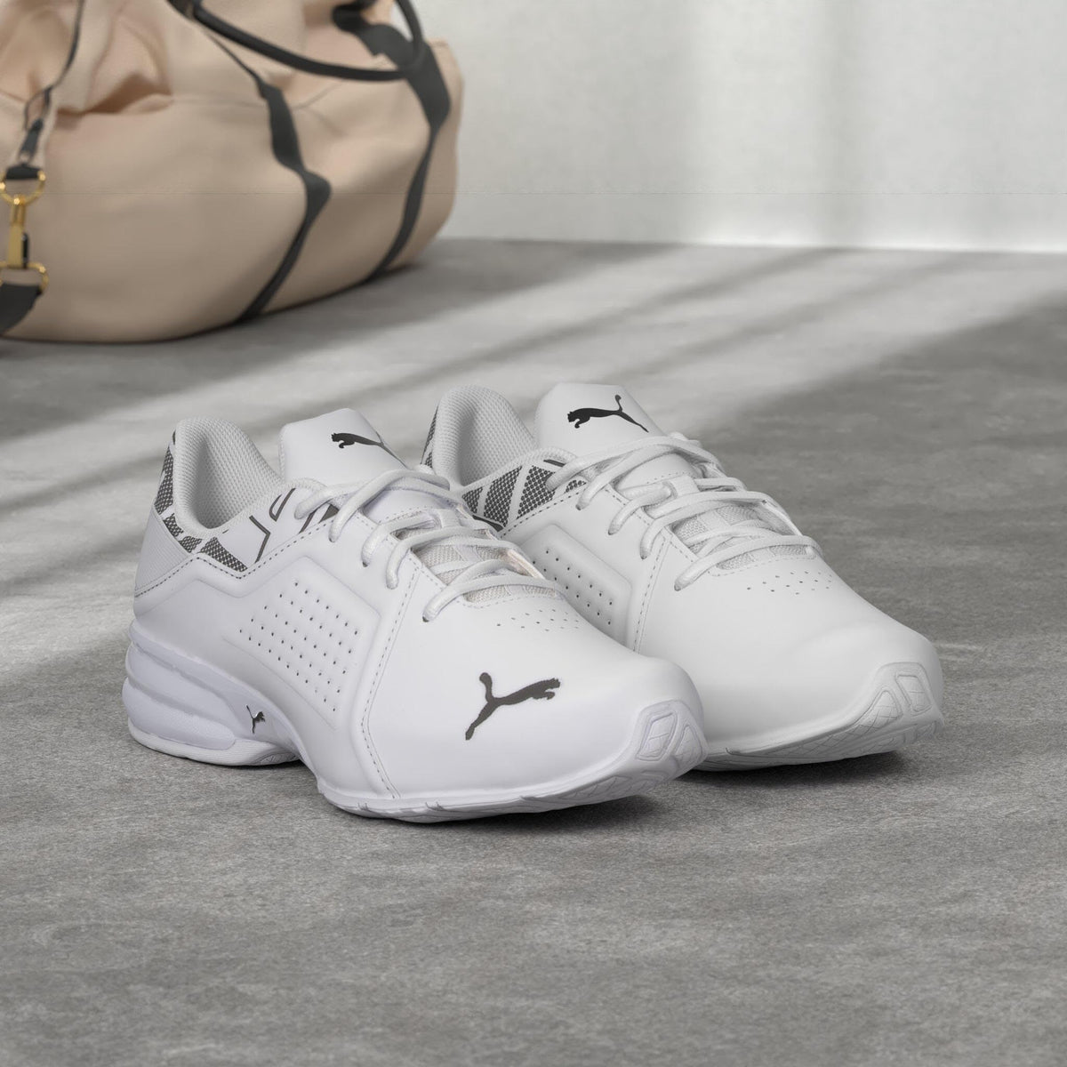 PUMA Men's Viz Runner Cross-trainer 9 Puma White-lime Squeeze