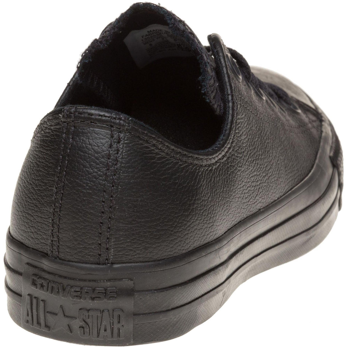 Converse Chuck Taylor All Star Leather Low Top Sneaker, Black Mono, 5.5 M US
