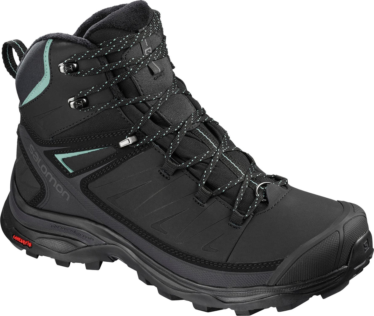 Salomon Women's X ULTRA MID WINTER CSWP W Snow Boots, Black/PHANTOM/Trellis, 7