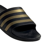 adidas Unisex Flip Flop Slide Sandal, Core Black/Gold Metallic/Core Black, 9 US Men