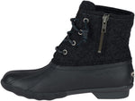Sperry Women's Saltwater Boots, Black/Grey, 6 M US