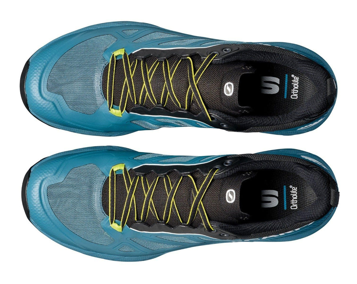 SCARPA Men's Rapid Hiking and Approach Shoes - Blue/Acid Lime - 10-10.5