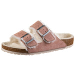 Birkenstock Unisex Arizona Shearling Suede Pink Clay Sandals 7 W / 5 M US