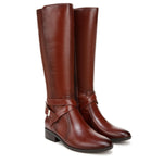 Naturalizer Womens Rena2 Wide Calf Deep Saddle Brown Leather 10.5 M