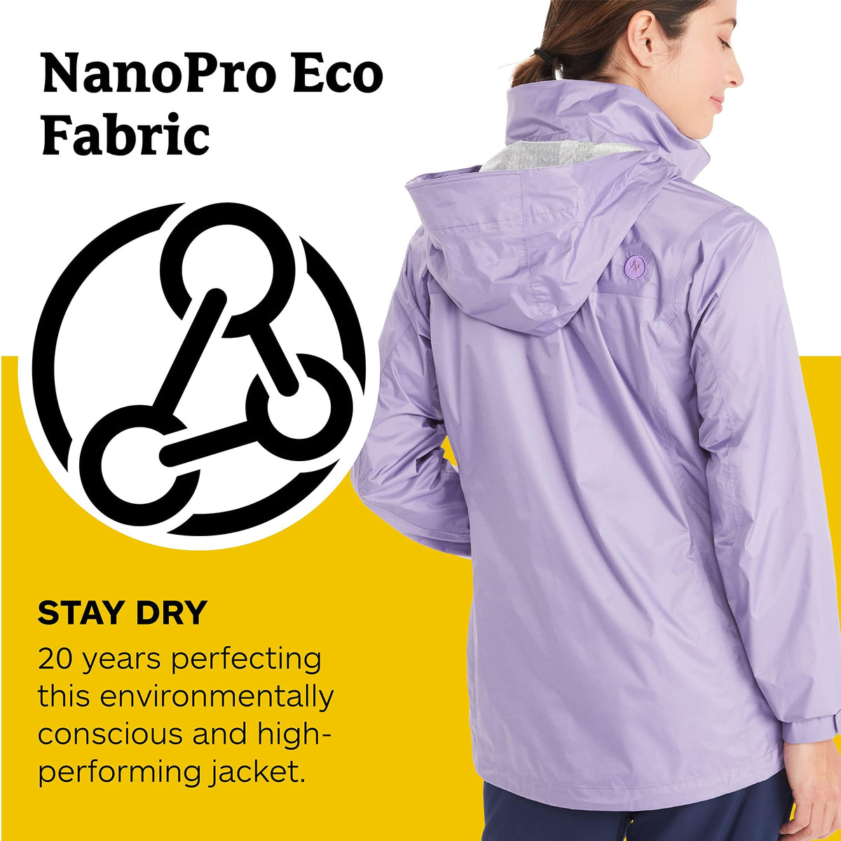 MARMOT Men's Women's Precip Eco Waterproof Rain Jacket X-Large Paisley Purple