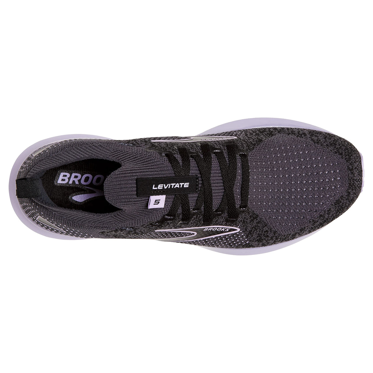 Brooks Women’s Levitate StealthFit 5 Neutral Running Shoe - Black/Ebony/Lilac - 5