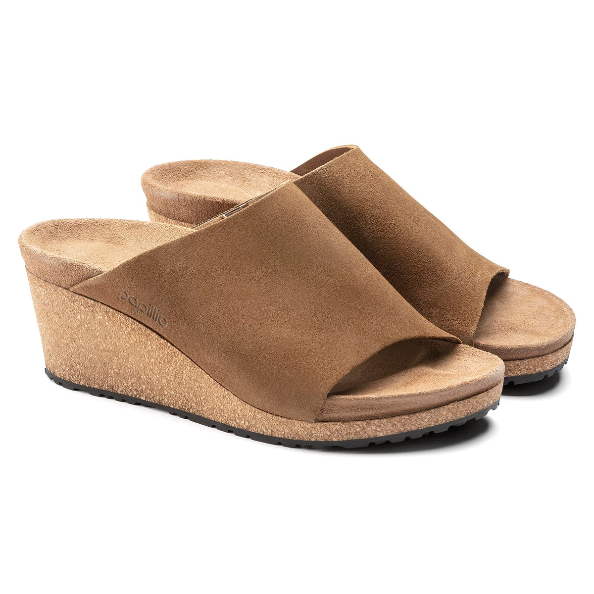 Birkenstock Papillio Women's Namica Suede Leather Wedge Sandals, Tea, EU 41 (US 10-10.5)